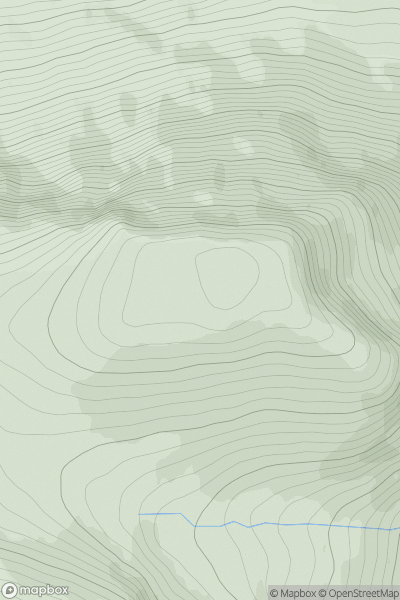 Thumbnail image for Creag Dhubh Mhor [Kyle of Lochalsh to Garve] [NH139473] showing contour plot for surrounding peak